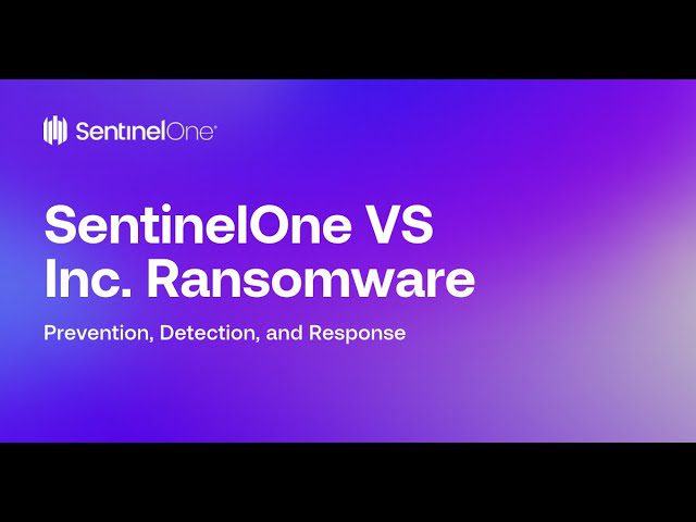 SentinelOne Demo: SentinelOne VS Inc. Ransomware - Detection And ...